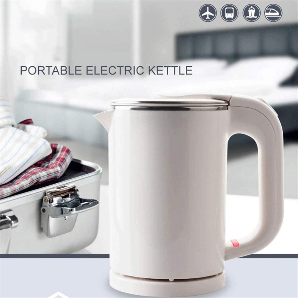 0.5L Portable Electric Kettle, Mini Travel Kettle, Stainless Steel Water Kettle - Perfect For Traveling, Cooking Noodles, Boiling Water, Eggs, Coffee, Tea (110V US Plug)