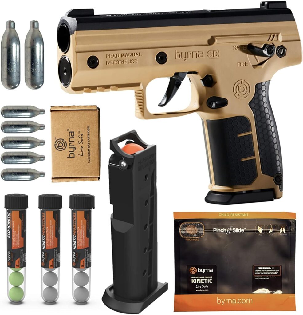 Byrna SD [Self Defense] Kinetic Launcher Ultimate Bundle - Non Lethal Kinetic Projectile Launcher, Home Defense, Personal Defense | Proudly Assembled in The USA