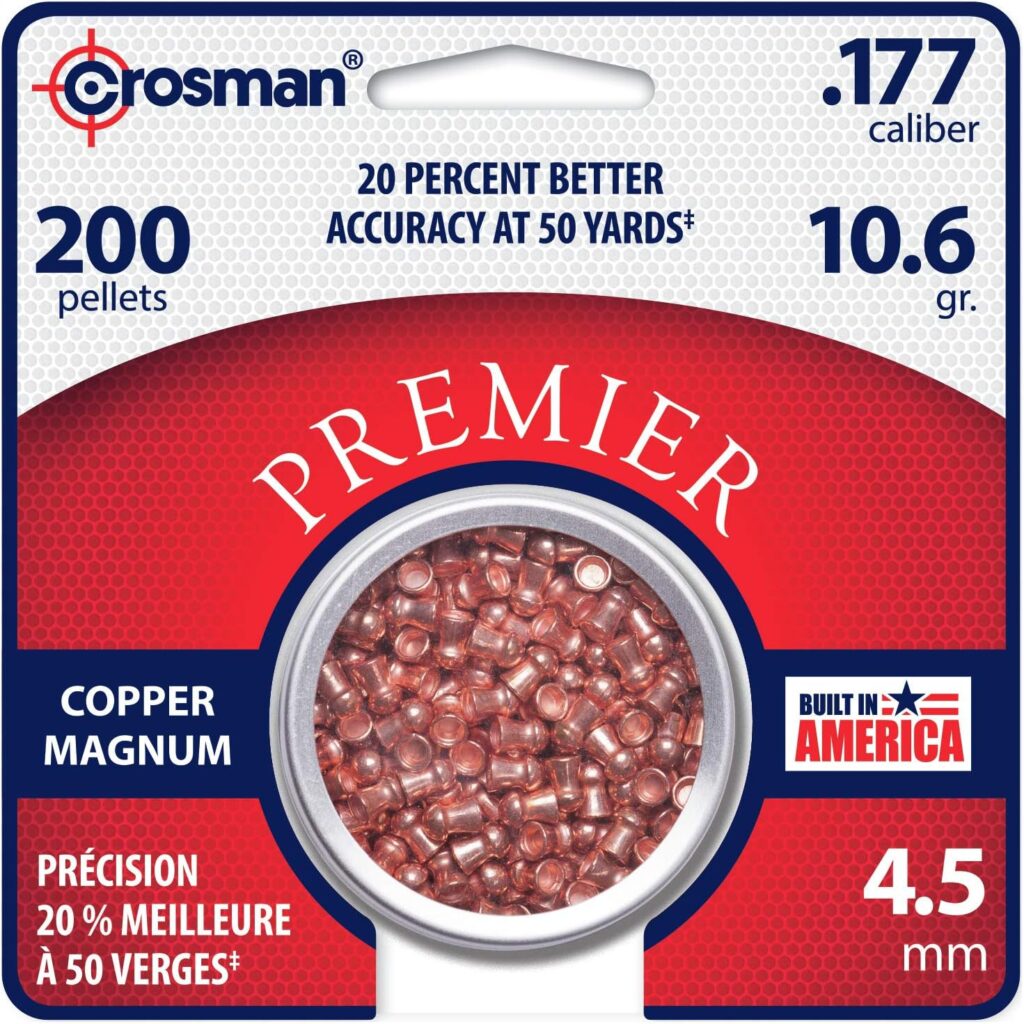Crosman Copper Magnum Domed Pellets for Use with Pellet Air Rifles and Air Pistols