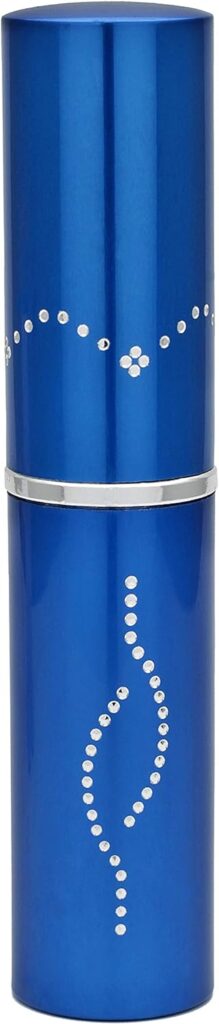 Foxfend Spark Lipstick Stun Gun Women Self Defense Bright Led Flashlight - Rechargeable Battery (Blue)