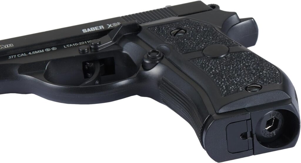 Lancer Tactical Air Pistol Saber X84 Full Metal CO2 Airgun Pistol-480 FPS- 100 Rounds Metal BB Included