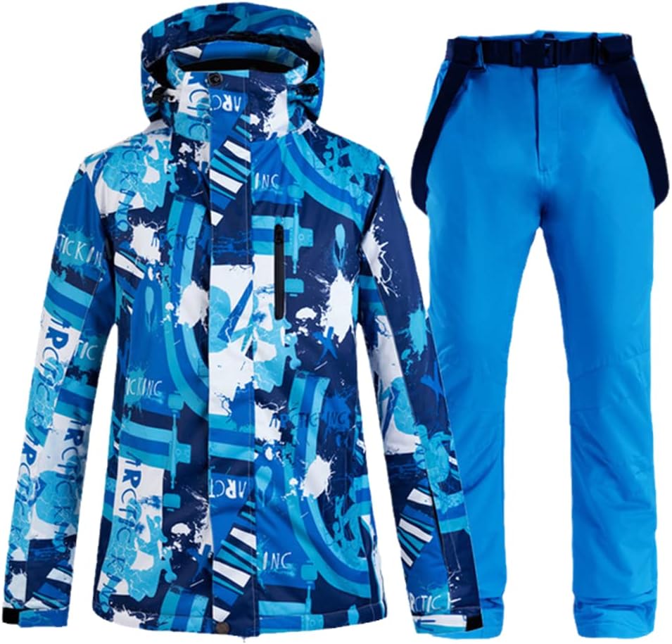 Men Winter Warm Windproof Waterproof Outdoor Sports Skiing Snowboard Jacket Ski Equipment Snow Jackets Pants As Show M