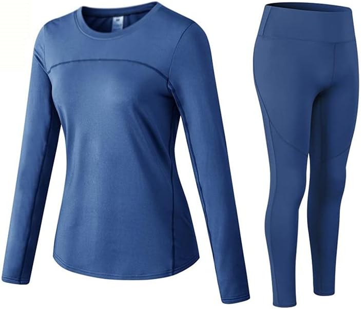 rlzcff Thermal Underwear for Women Long Johns Fleece Winter Elastic Sports Sets (Color : C, Size : M(52-60kg))