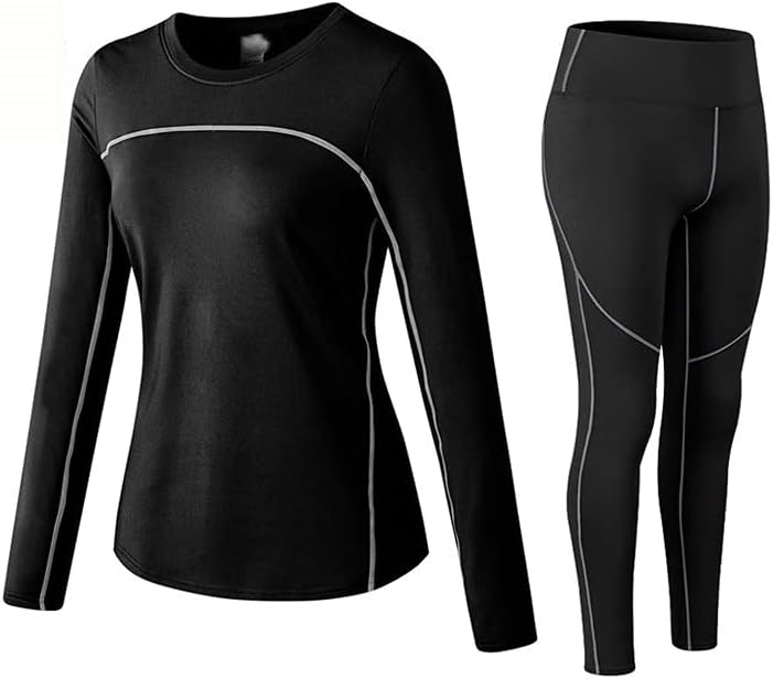 rlzcff Thermal Underwear for Women Long Johns Fleece Winter Elastic Sports Sets (Color : D, Size : S(45-52kg))