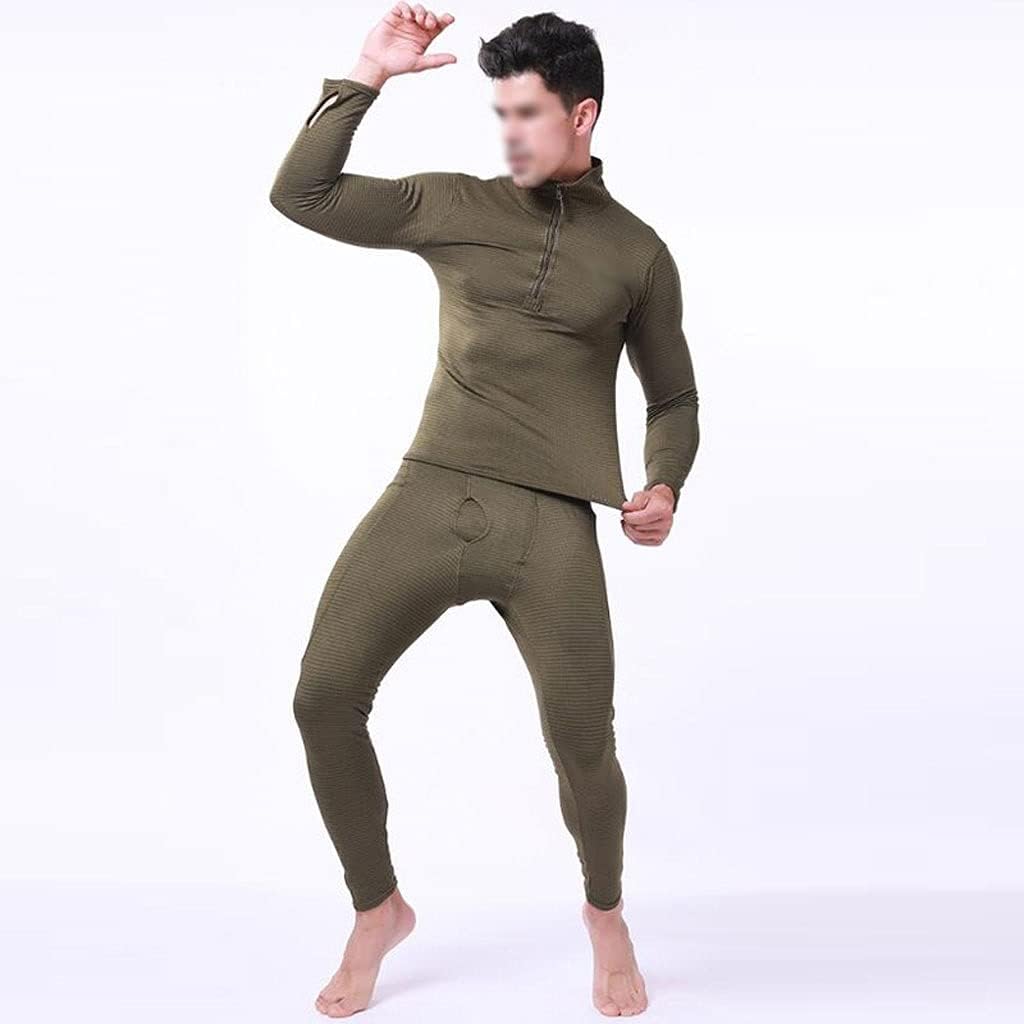 WPYYI Thermal Underwear Men Autumn Winter Warm Fitness Sports Compression Breathable Leggins Thermo Tracksuit (Color : E, Size : M Code)