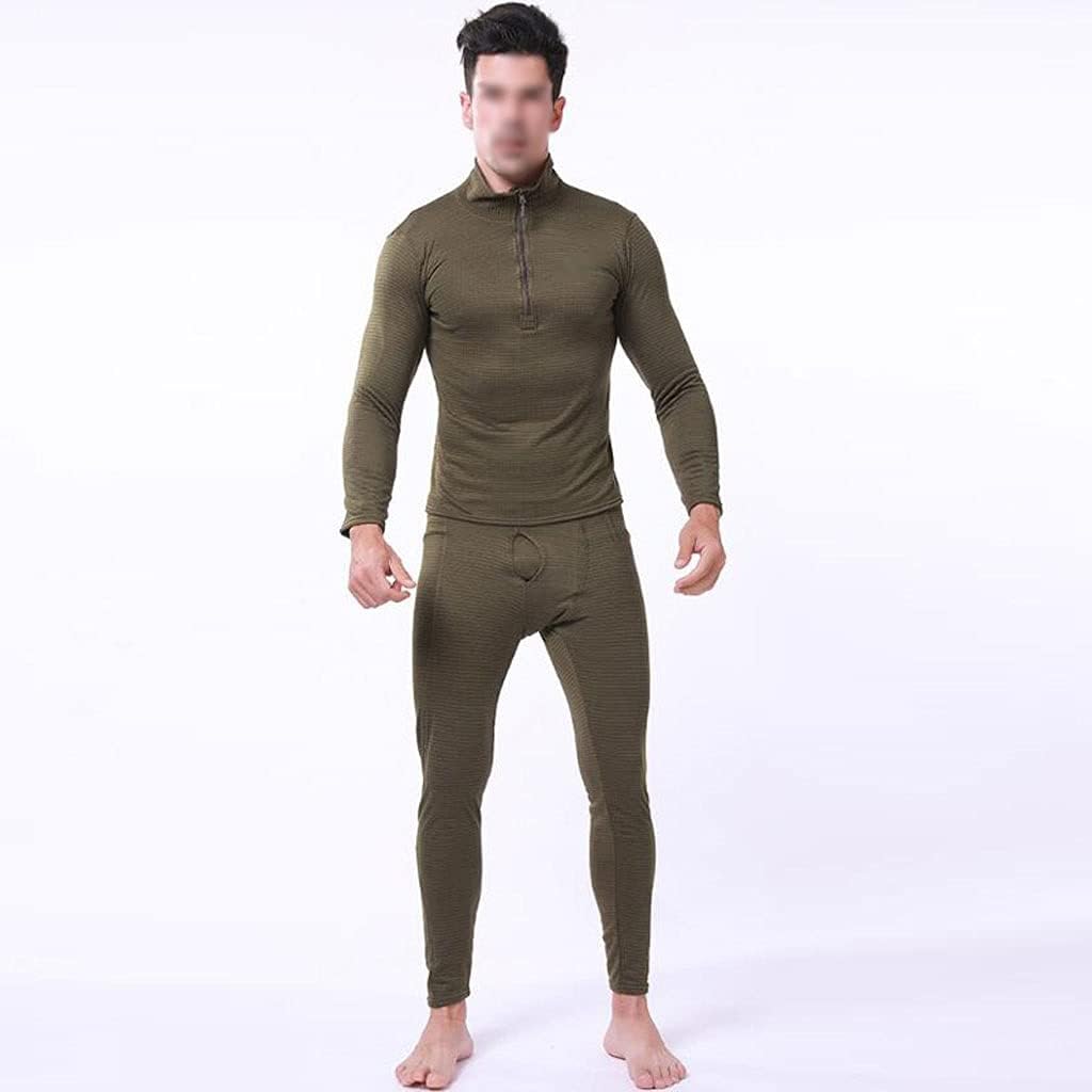 WPYYI Thermal Underwear Men Autumn Winter Warm Fitness Sports Compression Breathable Leggins Thermo Tracksuit (Color : E, Size : M Code)