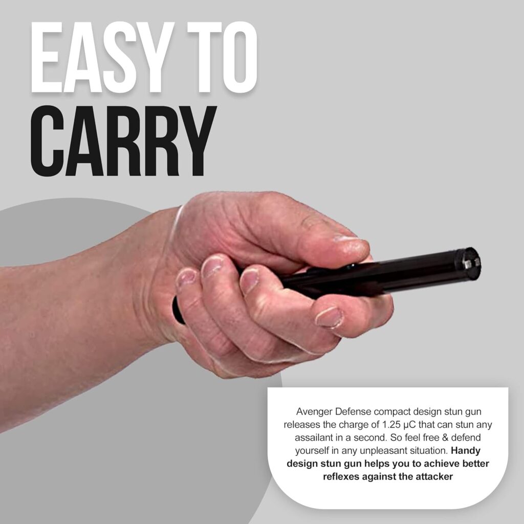 Avenger Defense Pen Stun Gun Protection for Women - Rechargeable Self Defense Device ADS-15SBP