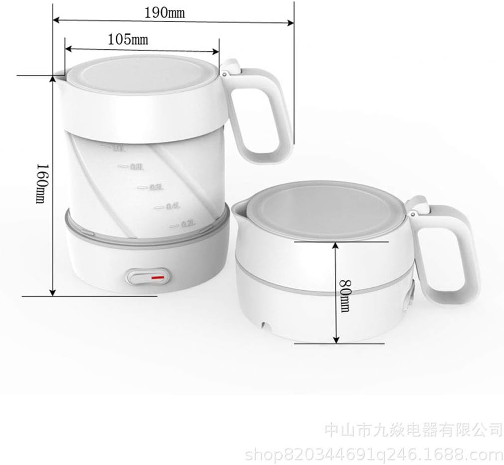 EVERTREND Folding Portable 304 Stainless Steel Heating Plate Kettle Household and Commercial Travel Electric Kettle 1000ML
