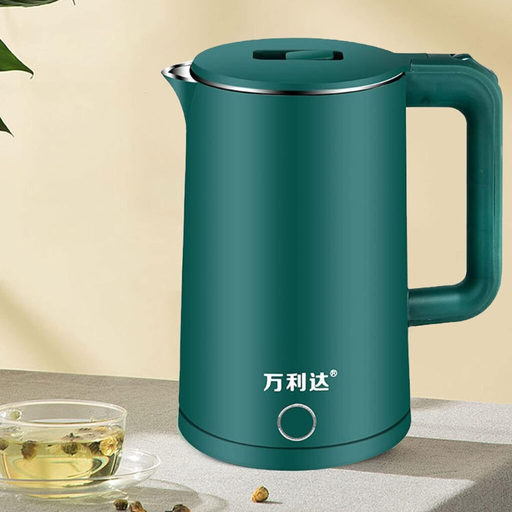 Fdit Electric Kettle Electric Stainless Steel Automatic Power Off Home Fast Heating Teapot (Green)