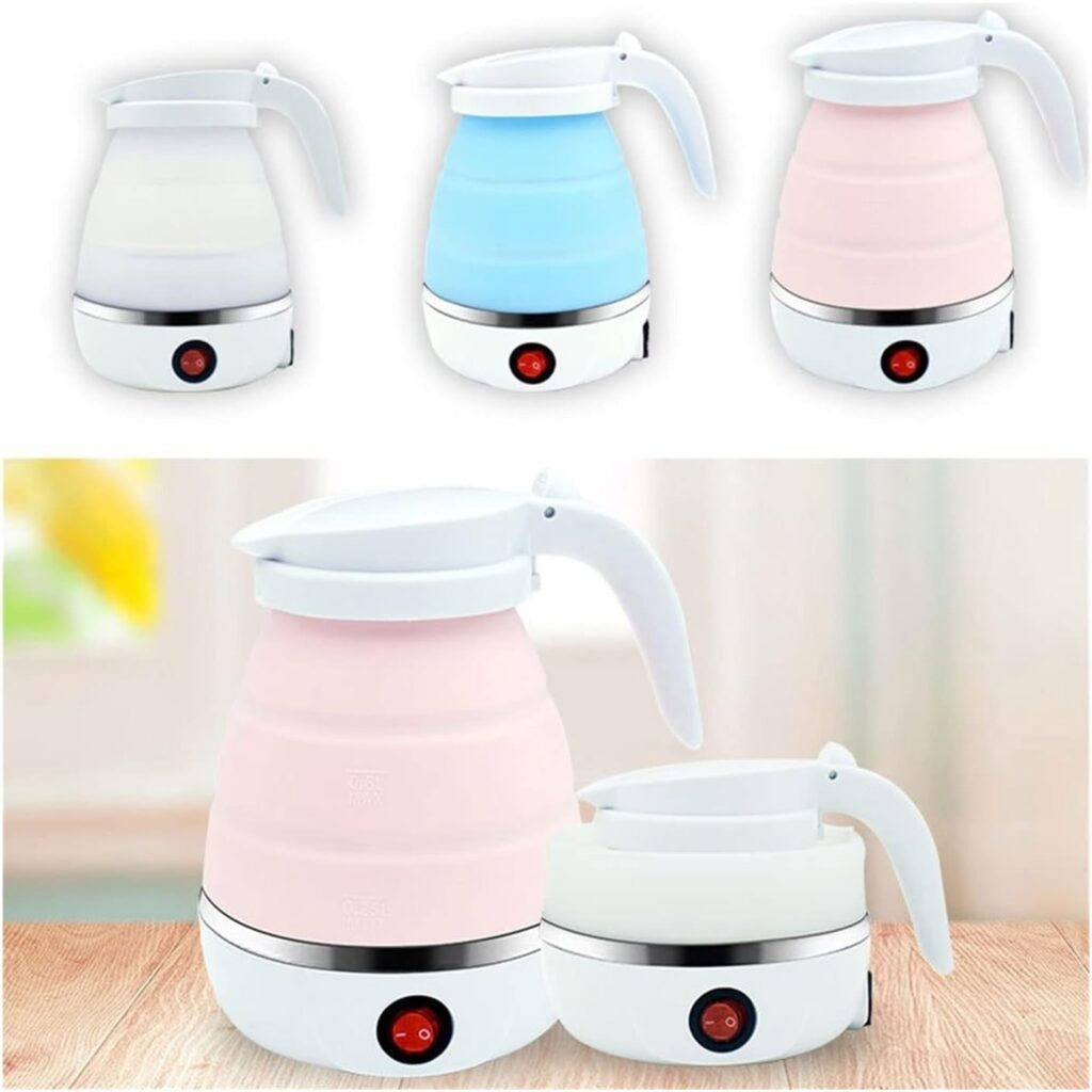 GaRcan Insulating Pot Mini Electric Kettle Stainless Steel Silicone Foldable Water Kettles Teapot Kitchen Appliances Tool