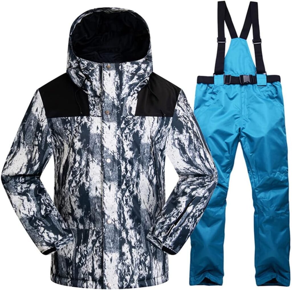 Men Winter Ski Suit, Warm Windproof Outdoor Sports Snow Jackets Pants, Ski Equipment Snowboard Jacket