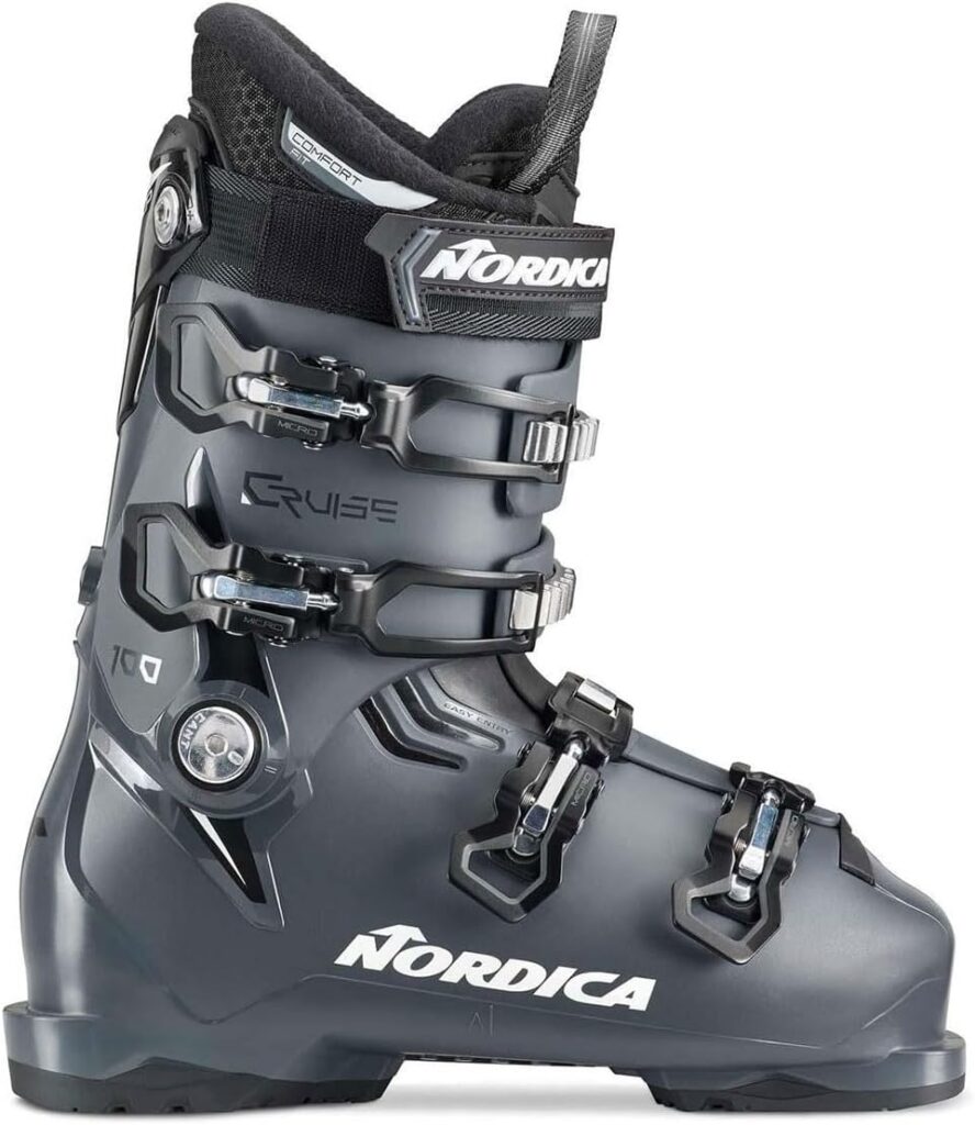 Nordica Mens Cruise 100 Warm Durable Soft-Shell Adjustable All-Mountain Touring Ski Boots with Instep Volume Control