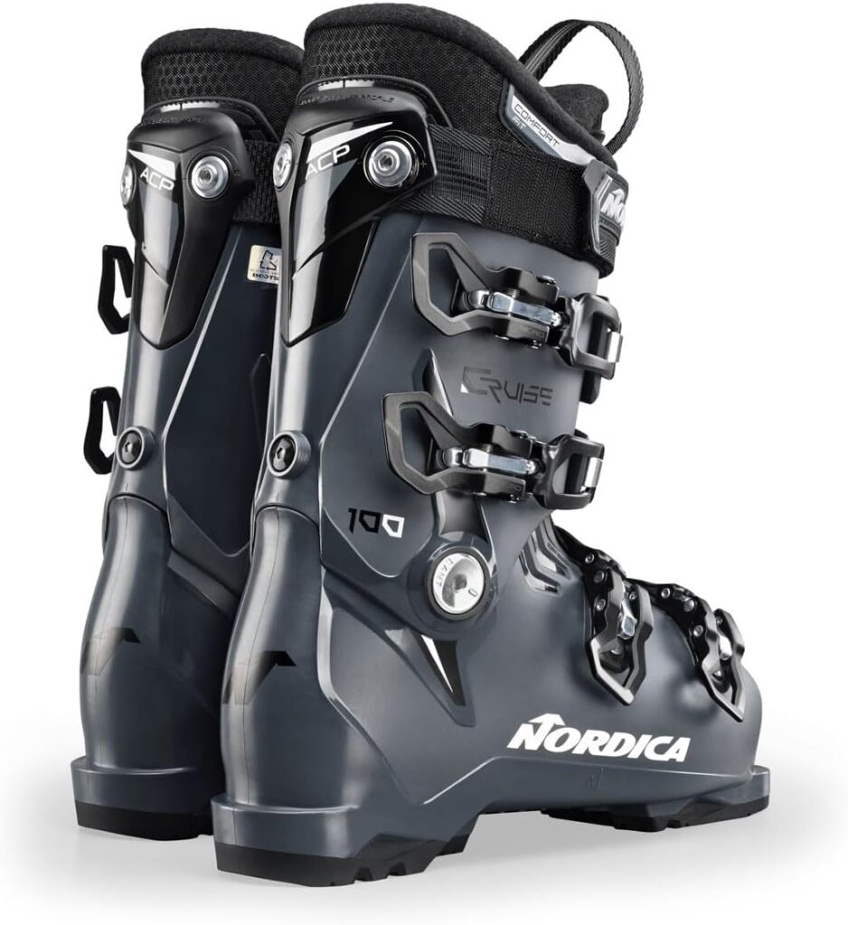 Nordica Mens Cruise 100 Warm Durable Soft-Shell Adjustable All-Mountain Touring Ski Boots with Instep Volume Control