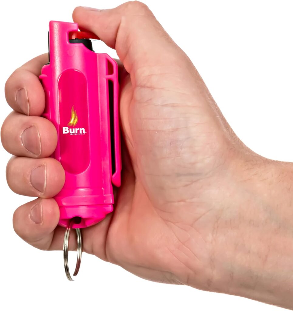Police Stun Gun Burn Pepper Spray Combo Women Men Self Defense - 928 Pink