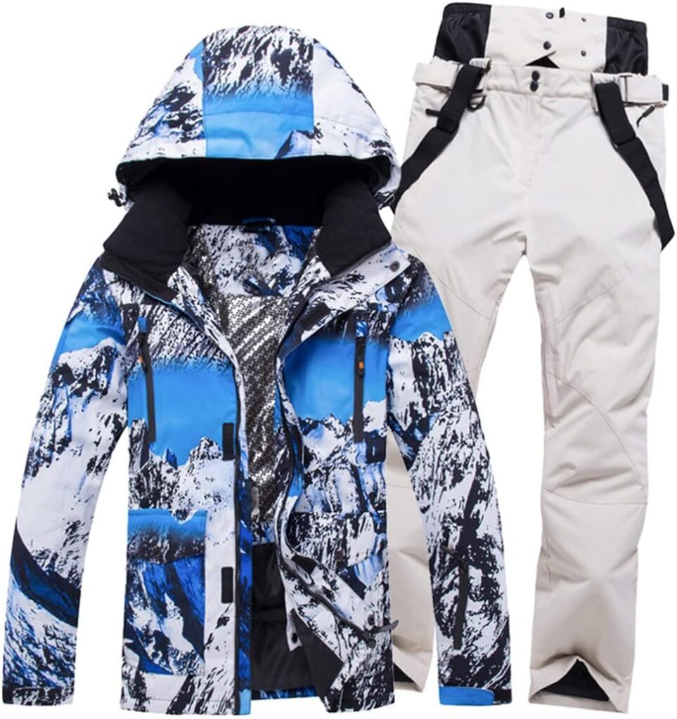 Ski Suit Men Winter Warm Windproof Waterproof Outdoor Sports Snow Jackets Pants Ski Equipment Snowboard Jacket