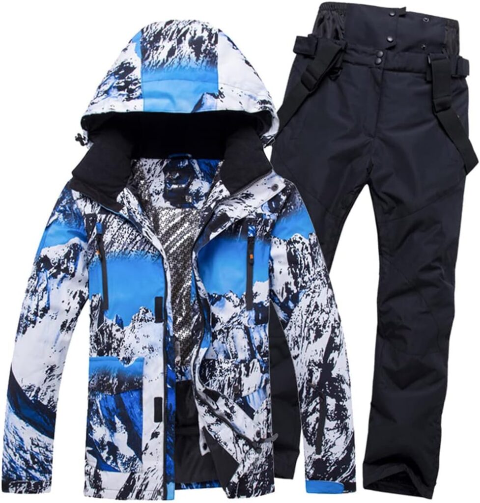 Ski Suit Men Winter Warm Windproof Waterproof Outdoor Sports Snow Jackets Pants Ski Equipment Snowboard Jacket