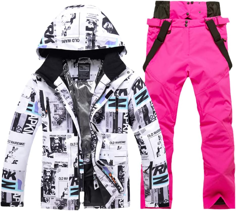 SUNRISE LIGHTING Winter Ski Suit For Men Warm Waterproof Outdoor Sports Snow Jackets Pants Male Ski Equipment Snowboard Jacket 04 M