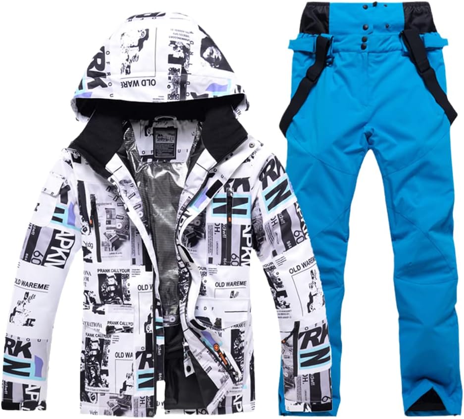SUNRISE LIGHTING Winter Ski Suit For Men Warm Waterproof Outdoor Sports Snow Jackets Pants Male Ski Equipment Snowboard Jacket 02 XL