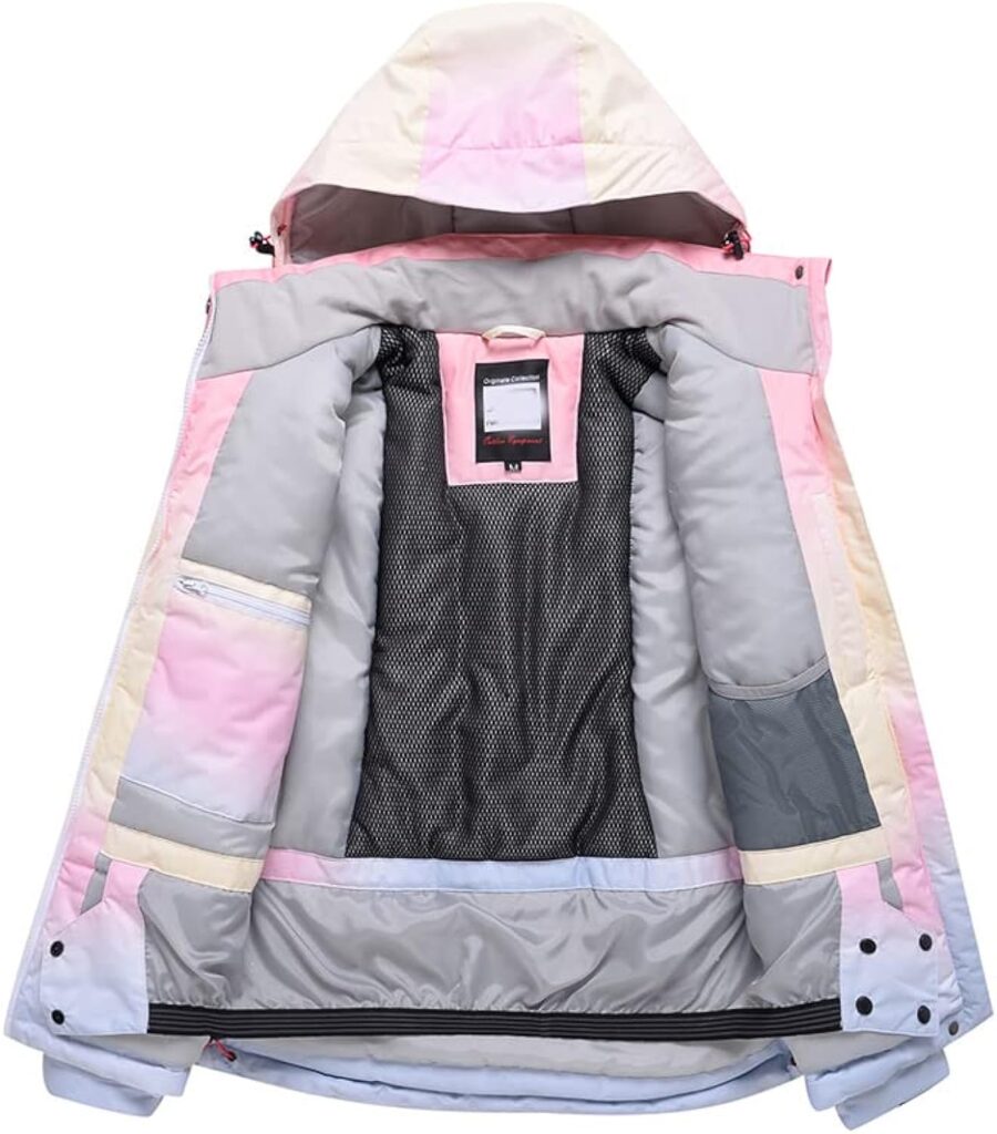 Women Winter Warm Windproof Waterproof Outdoor Sports Snow Jackets Pants Set Ski Equipment Snowboard Wear Clear S