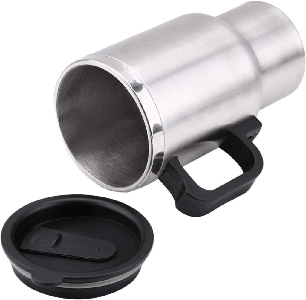 for mini electric kettle Gorgeri 12V Car Kettle, 450ml Electric In-car Stainless Steel Car Kettle Cup Travel Heating Cup Coffee Tea Car Cup Mug
