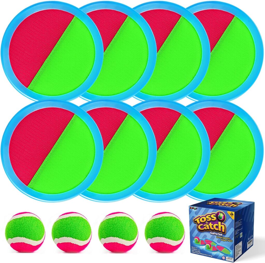 Ayeboovi Toss and Catch Ball Game Outdoor Toys for Kids Beach Toys Pool Toys Outdoor Yard Games for 3 4 5 6 7 8 9 10 Year Old Boys Girls Easter Basket Stuffers (Upgraded)