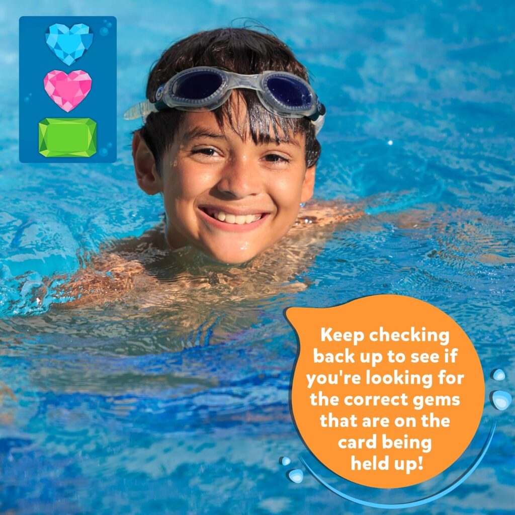 Skillmatics Seek  Splash Diving Gem Toys - Underwater Search and Find Game, Perfect for Swimming Pool  Summer Fun for Kids, Gifts for Boys  Girls Ages 6, 7, 8, 9  Up