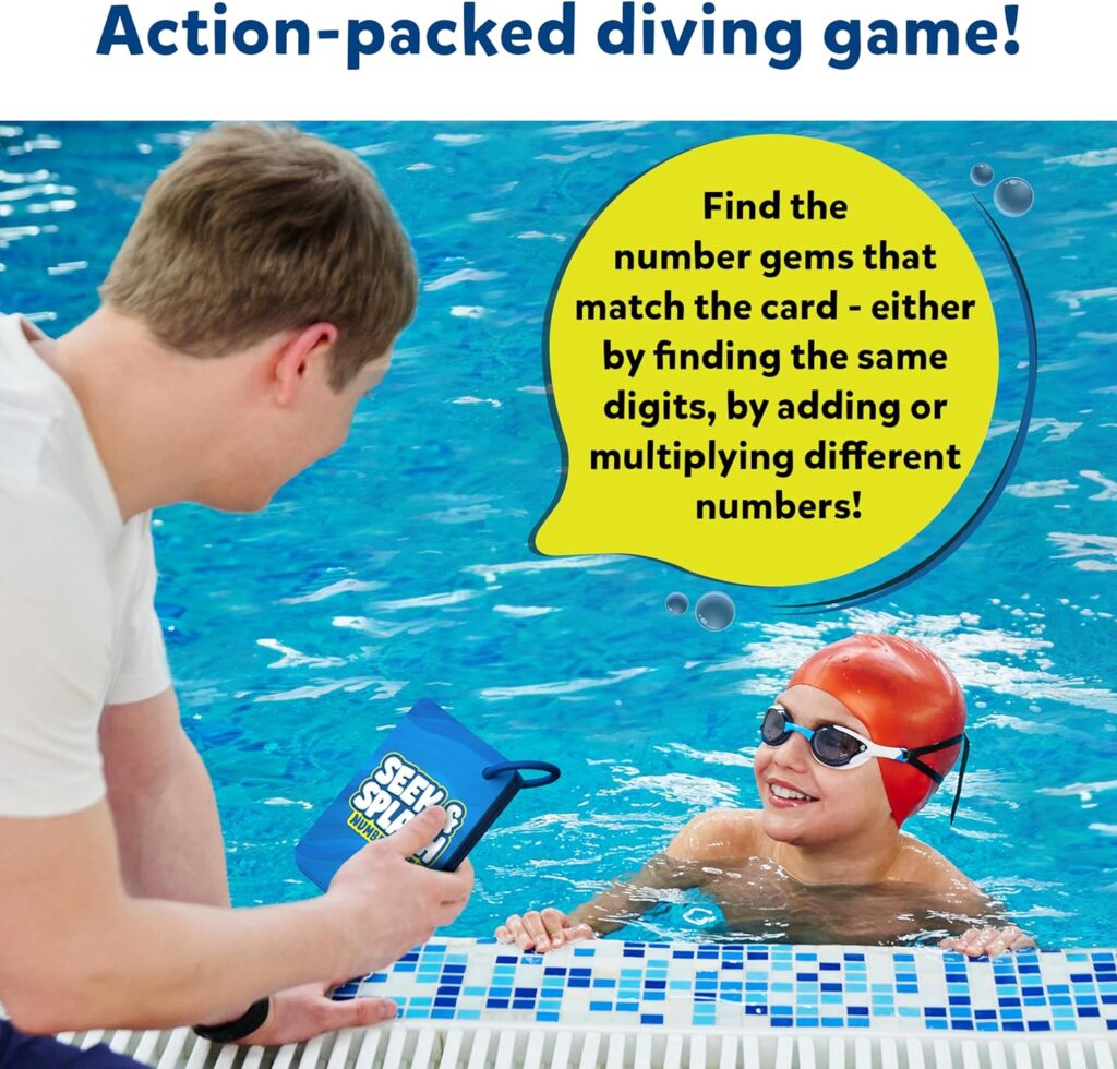 Skillmatics Seek  Splash Diving Gem Toys - Underwater Search and Find Game, Perfect for Swimming Pool  Summer Fun for Kids, Gifts for Boys  Girls Ages 6, 7, 8, 9  Up