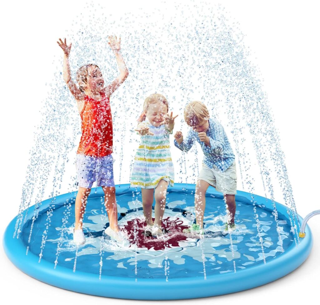 Jasonwell Splash Pad Sprinkler/ Play Mat for Kids, Outdoor Water Toys Inflatable for Baby Toddler Boys Girls Children Age 18+ Months ,Outside Backyard Dog Pool